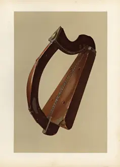 Williamgibb Prints: Clarsach Lumanach, Lamont harp or Highland harp, 1464