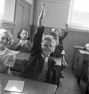 Eager Prints: Classroom scene, 1955