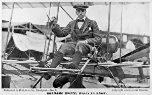 Claude Grahame-White in an early aeroplane