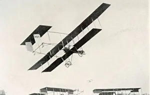 Claude Grahame-White flying one of his own box kites biplane