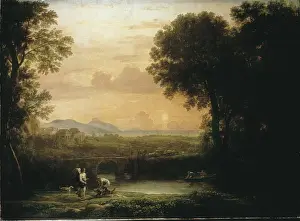 Hermitage Prints: Claude Lorrain (1600-1682). Landscape with Tobias