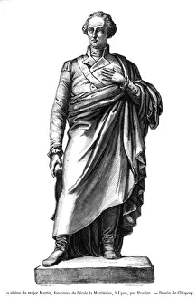 Martiniere Prints: Claude Martin, Statue
