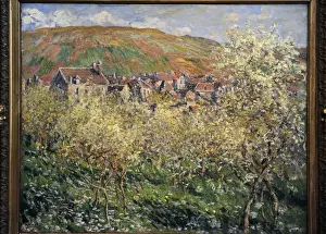 Blossoms Prints: Claude Monet (1840-1926). Plum Trees in Blossom at Vetheuil