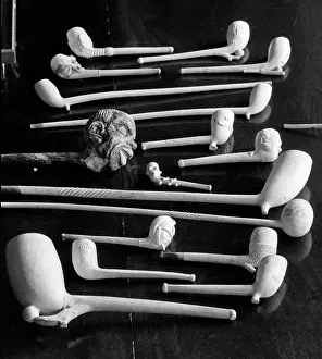 Gorge Prints: Clay pipes from Southorns pipeworks, Broseley, Shropshire