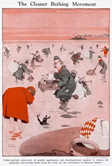 Heath Robinson Humour Gallery: The Cleaner Bathing Movement by W. Heath Robinson