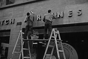 Cleaners at work in Central London