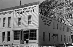 Flagpole Prints: Clear Creek County Court House, Georgetown, Colorado, USA