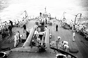 Decks Prints: Clearing for action Royal Navy