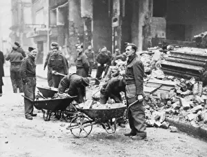 Collapsed Prints: Clearing rubble from bombed buildings, London