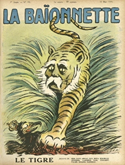 Defeated Gallery: Clemenceau as a tiger, mauling Germany, an eagle