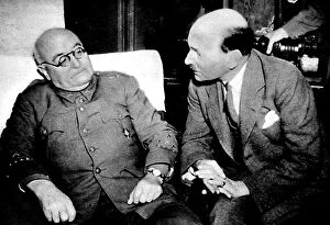 Policy Collection: Clement Attlee and General Jose Miaja, Madrid, 1937