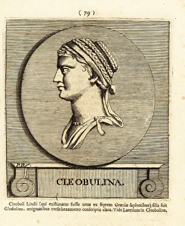 Gods And Heroes Prints: Cleobulina, ancient Greek poetess, fl. 6th century BC