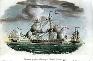 Cleopatra Collection: Cleopatra 32 Guns Launched At Bristol Dec 1779