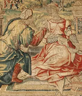 Cleopatra and her court. Flemish tapestry 16th c