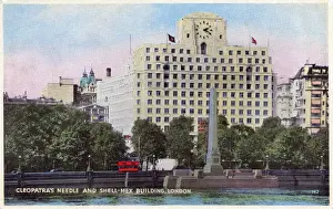 Ernest Prints: Cleopatras Needle and Shell Mex House, London