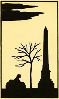 Cleopatras Needle in silhouette