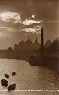 Hungerford Prints: Cleopatras Needle and Whitehall Court, London