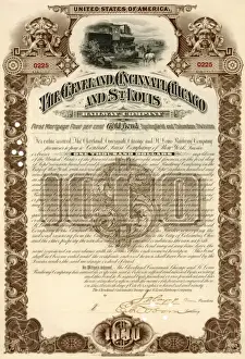 Certificates Prints: Cleveland, Cincinnati R