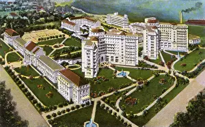 Cleveland, Ohio, USA - Birds Eye View of City Hospital