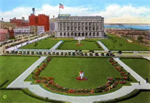 Courthouse Prints: Cleveland, Ohio, USA - Cuyahoga County Court House