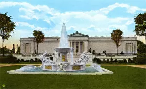 Images Dated 3rd September 2018: Cleveland, Ohio, USA - Fountain and Museum of Art