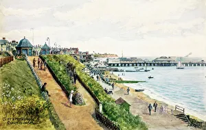 Pier Prints: Cliff and Promenade, Clacton on Sea, Essex