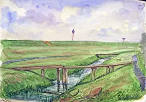 Studied Prints: Cliffe Marsh, near the village of Cliffe, Hoo peninsula, Ken