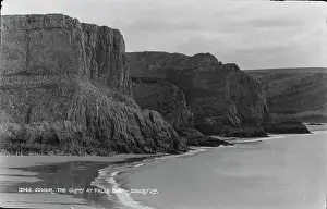 Swansea Prints: The Cliffs at Falls Bay