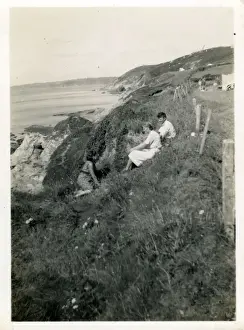 Austell Prints: The Cliffs, Hemmick Beach, Cornwall