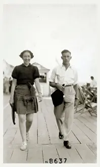 Candid Prints: Cliftonville, Margate - smart young couple at the seaside