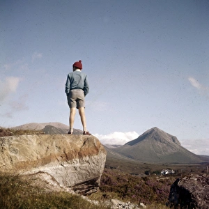 Images Dated 16th March 2017: Climbing in the Cuillin mountains on Skye, Scotland