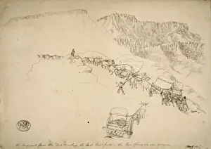 John Thomas Baines Prints: Climbing out from the Drakensberg