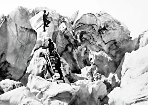 Climbers Prints: Climbing in the French Alps, Victorian period