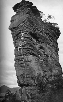 Images Dated 16th May 2018: Climbing the Geyenstein, Saxony