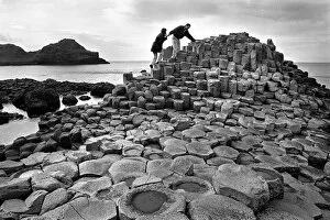 Images Dated 16th May 2019: Climbing the Giants Causeway, Northern Ireland