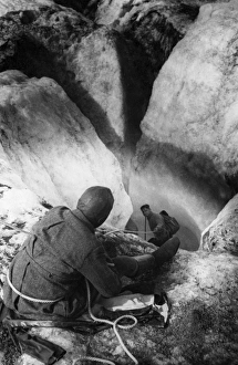 Images Dated 30th August 2011: Climbing a Glacier