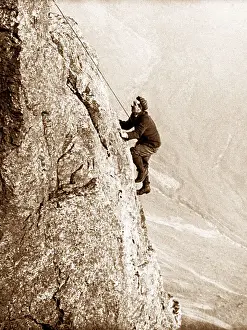 Climber Prints: Climbing Great Gable Eagle's Nest Arete Victorian period