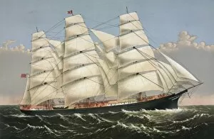 Sailing Ships Collection: Clipper ship Three Brothers, 2972 tons: The largest sailing