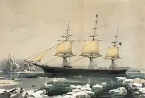 Clipper ship Red Jacket: In the ice off Cape Horn, on her pa