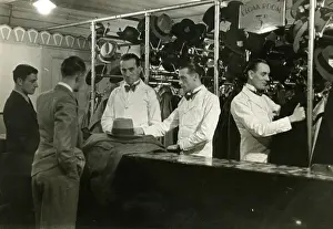 Customers Prints: Cloakroom and hat check at a nightclub