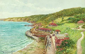 Clock Cafe and cliff walks, Scarborough, North Yorkshire