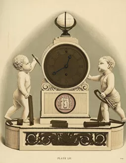 Clock in marble and ormolu