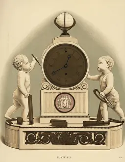 Clock in marble and ormolu