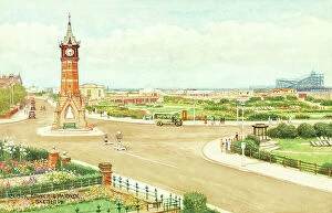 Affleck Collection: Clock Tower and Parade, Skegness, Lincolnshire