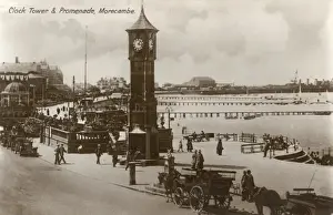 Sea Front Prints: Clock Tower & Promenade, Morecambe, Lancashire