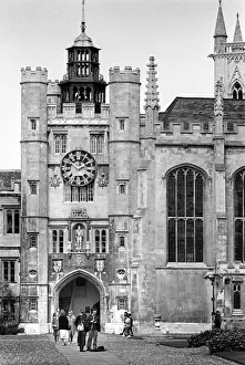1992 Prints: The clock, Trinity College, Cambridge University, England