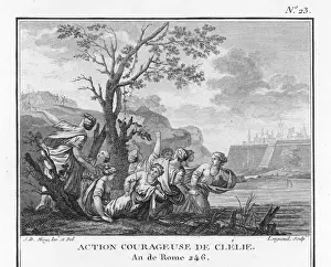 Escaping Prints: Cloelia escapes back to Rome by swimming the Tiber