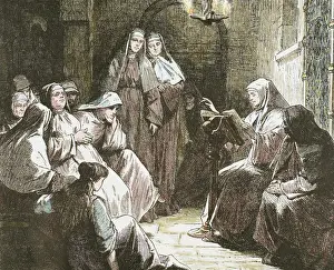 Convent Prints: Cloistered nuns. Gospel reading