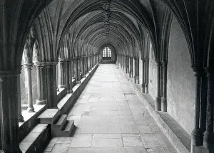 Chichester Prints: Cloisters of Chichester Cathedral, West Sussex
