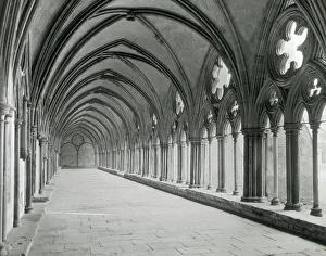 Vaulted Prints: The Cloisters, East Walk, Salisbury Cathedral, Wiltshire
